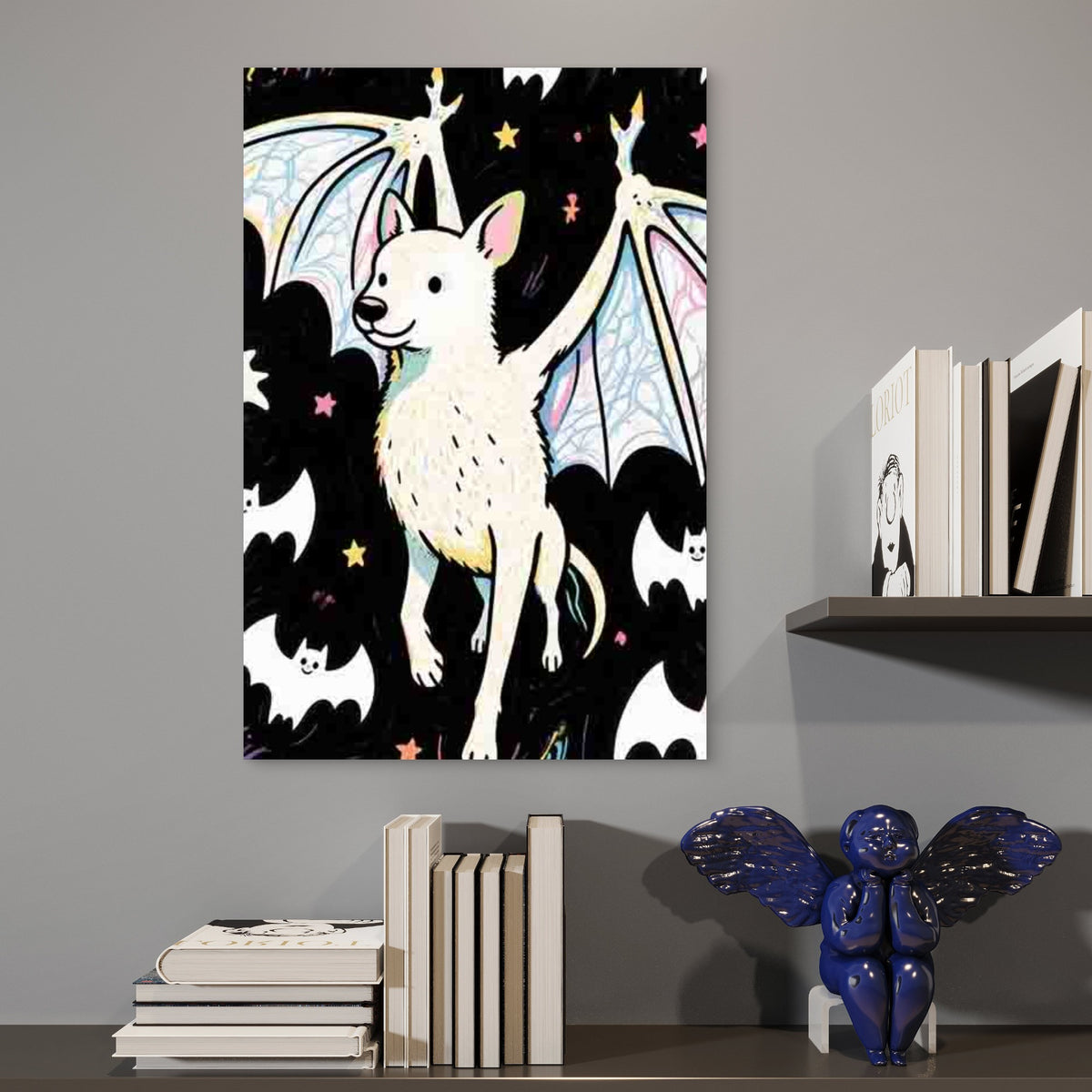 Bat - Themed 60x90cm Metal Print Ready to Hang