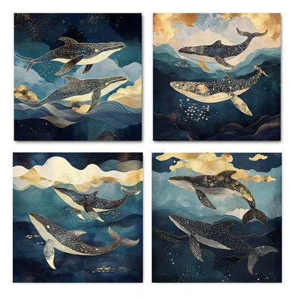 4pcs  For Decor Gifts & Keepsakes  GK  Wall Art Canvas Framed