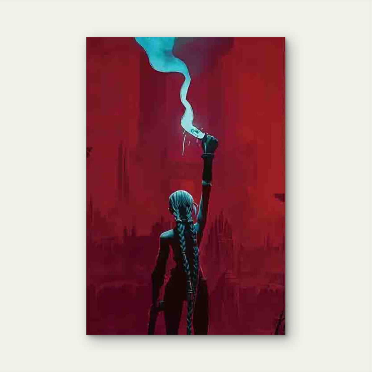 Anime Figure Lightning A Flare Metal Print Ready to Hang