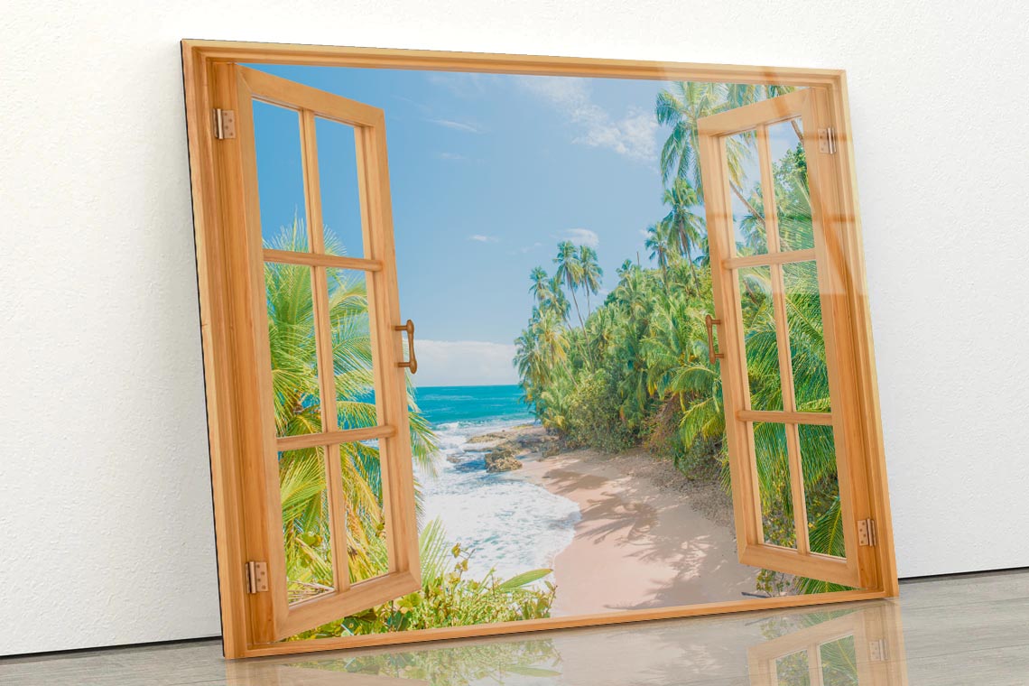 Beach With Window Acrylic Glass Print Tempered Glass Wall Art 100% Made in Australia Ready to Hang