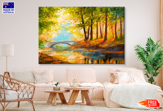 Forest Near The River Oil Painting Limited Edition High Quality Print