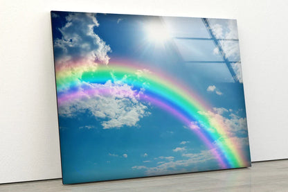 Blue Sky & Rainbow UV Direct Aluminum Print Australian Made Quality