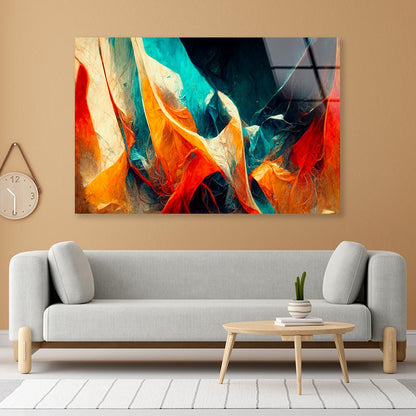 Colorful Abstract Design  Acrylic Glass Print Tempered Glass Wall Art 100% Made in Australia Ready to Hang