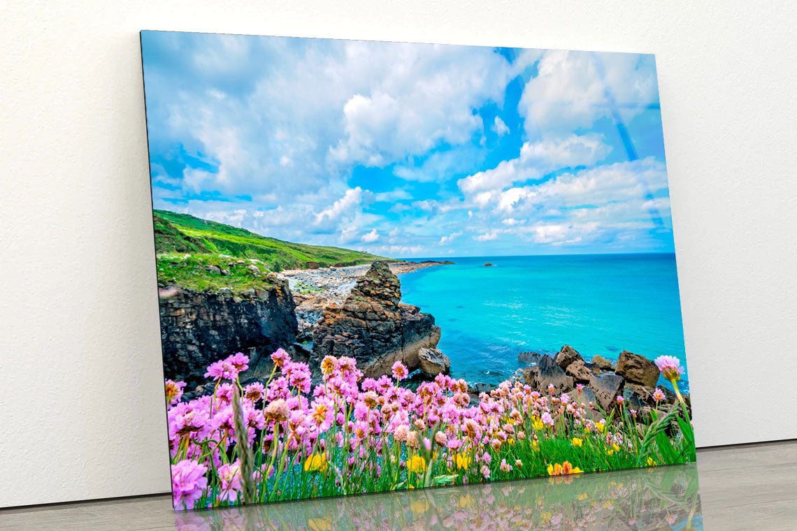 Flowers on the Sea Acrylic Glass Print Tempered Glass Wall Art 100% Made in Australia Ready to Hang