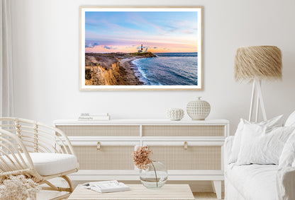 Lighthouse in Coast of Montauk Home Decor Premium Quality Poster Print Choose Your Sizes