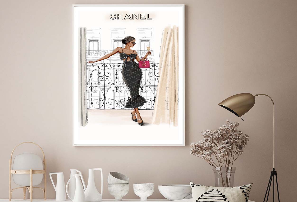 Luxury Fashion Store with Black Lady Design Home Decor Premium Quality Poster Print Choose Your Sizes