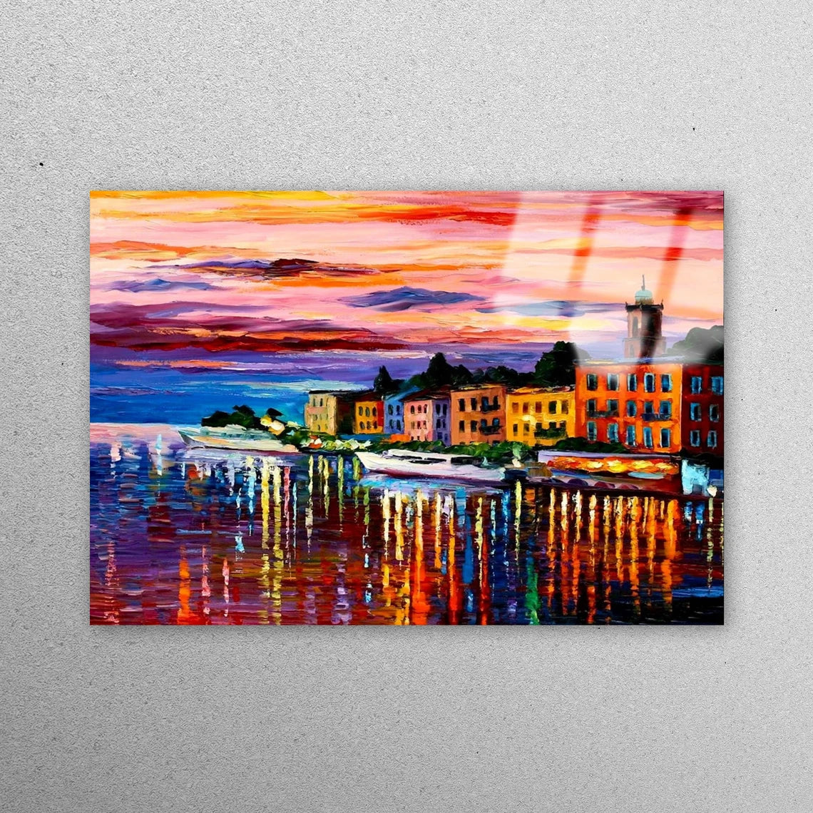 Sunset Colorful Cloudy Acrylic Glass Print Tempered Glass Wall Art 100% Made in Australia Ready to Hang