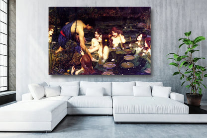 John William Waterhouse, Hylas And The Nymphs UV Direct Aluminum Print Australian Made Quality