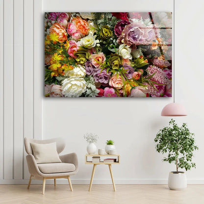 Colorful Flower Bunch UV Direct Aluminum Print Australian Made Quality