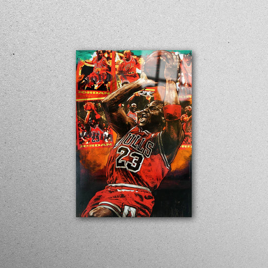 Michael Jordan, Famous Acrylic Glass Print Tempered Glass Wall Art 100% Made in Australia Ready to Hang