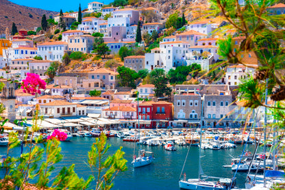 View of the Amazing Hydra Island Greece Print 100% Australian Made