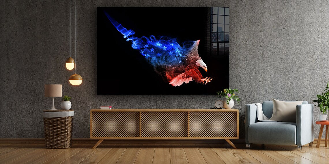 American Eagle Abstract UV Direct Aluminum Print Australian Made Quality