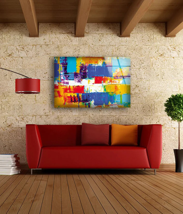 Abstract Oil Painting UV Direct Aluminum Print Australian Made Quality