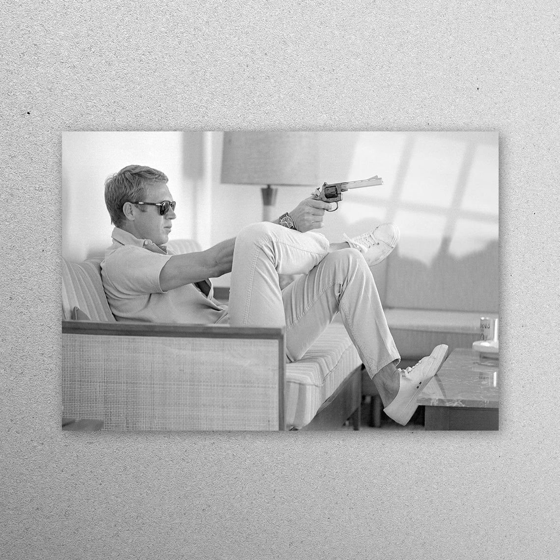 Steve McQueen Legendary Actor Acrylic Glass Print Tempered Glass Wall Art 100% Made in Australia Ready to Hang