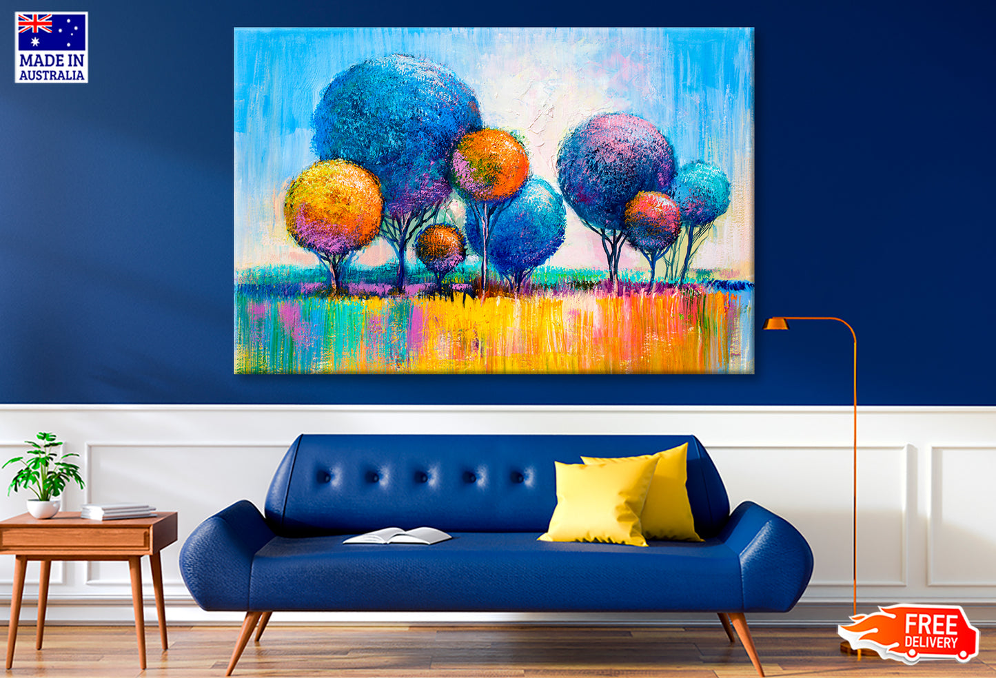 Multicolor Trees Oil Painting Wall Art Limited Edition High Quality Print