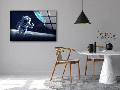 Astronaut & Planets UV Direct Aluminum Print Australian Made Quality