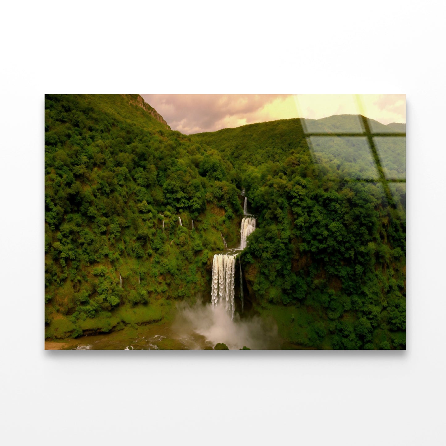 Waterfall in the Forest View Acrylic Glass Print Tempered Glass Wall Art 100% Made in Australia Ready to Hang