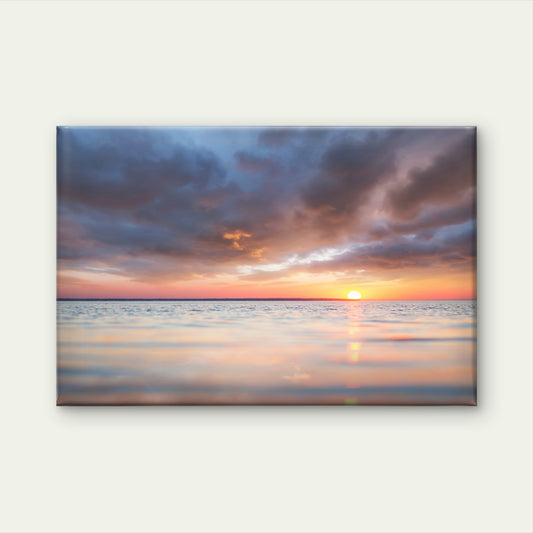 Golden Sunset over the Ocean Wall Art Decor 100% Australian Made