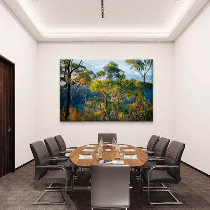 Australian Gum Tree Forest Sunset Wall Art Decor 100% Australian Made