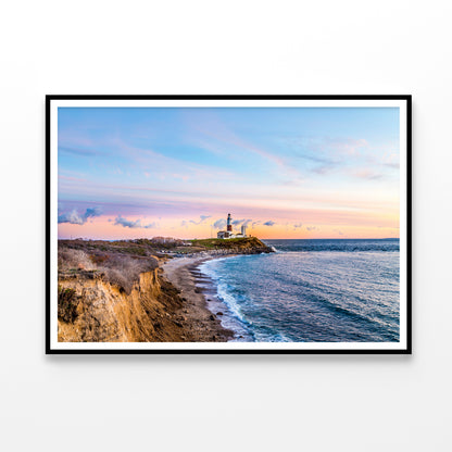 Lighthouse in Coast of Montauk Home Decor Premium Quality Poster Print Choose Your Sizes