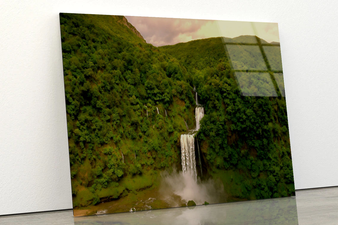 Waterfall in the Forest View Acrylic Glass Print Tempered Glass Wall Art 100% Made in Australia Ready to Hang