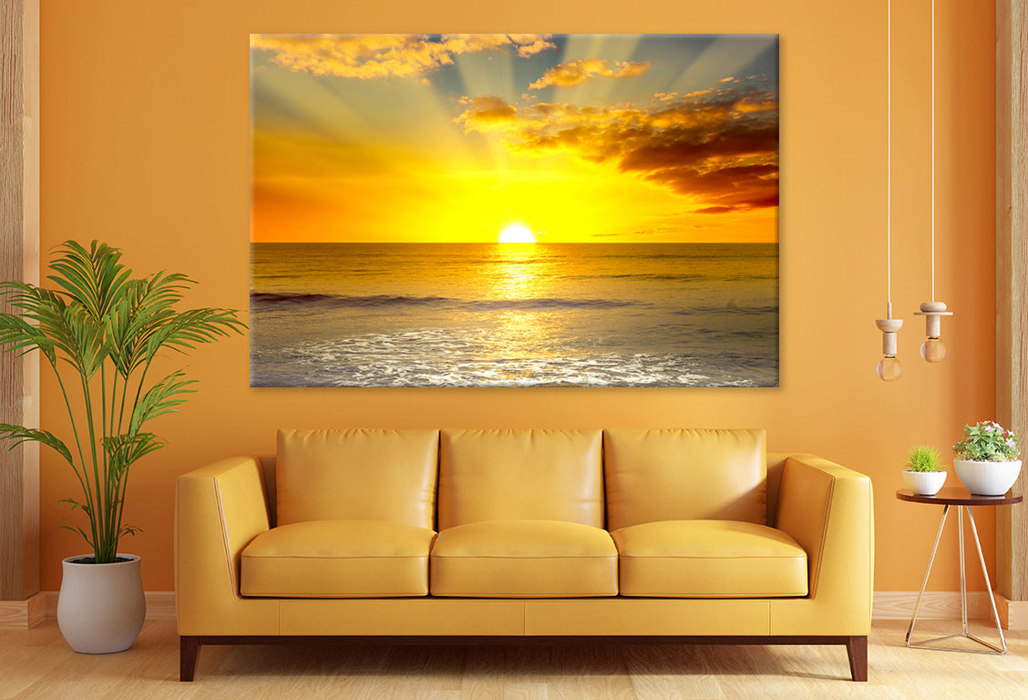 Sunset in Sea Print 100% Australian Made