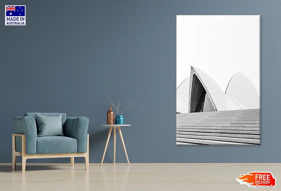 Black and White Sydney Opera House 60x90cm Print 100% Australian Made