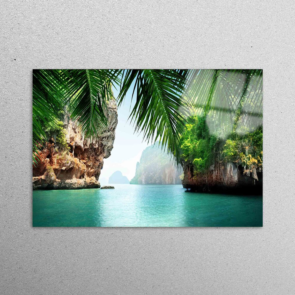 Tropical Sea View Acrylic Glass Print Tempered Glass Wall Art 100% Made in Australia Ready to Hang