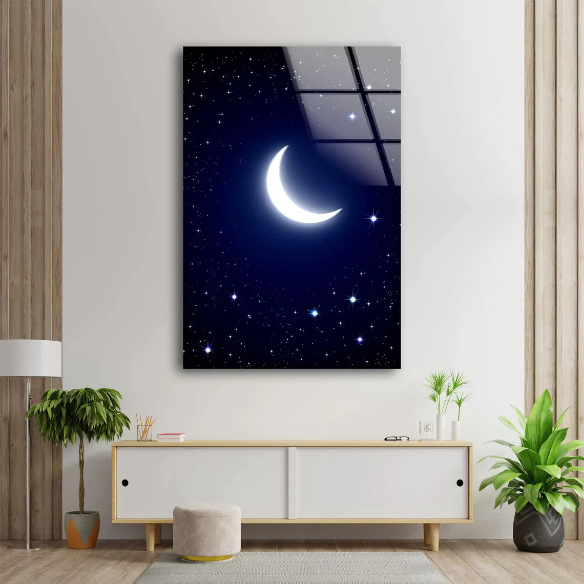 Moon & Stars Design UV Direct Aluminum Print Australian Made Quality