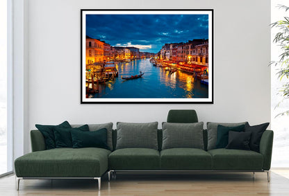 Grand Canal at Night, Venice Home Decor Premium Quality Poster Print Choose Your Sizes