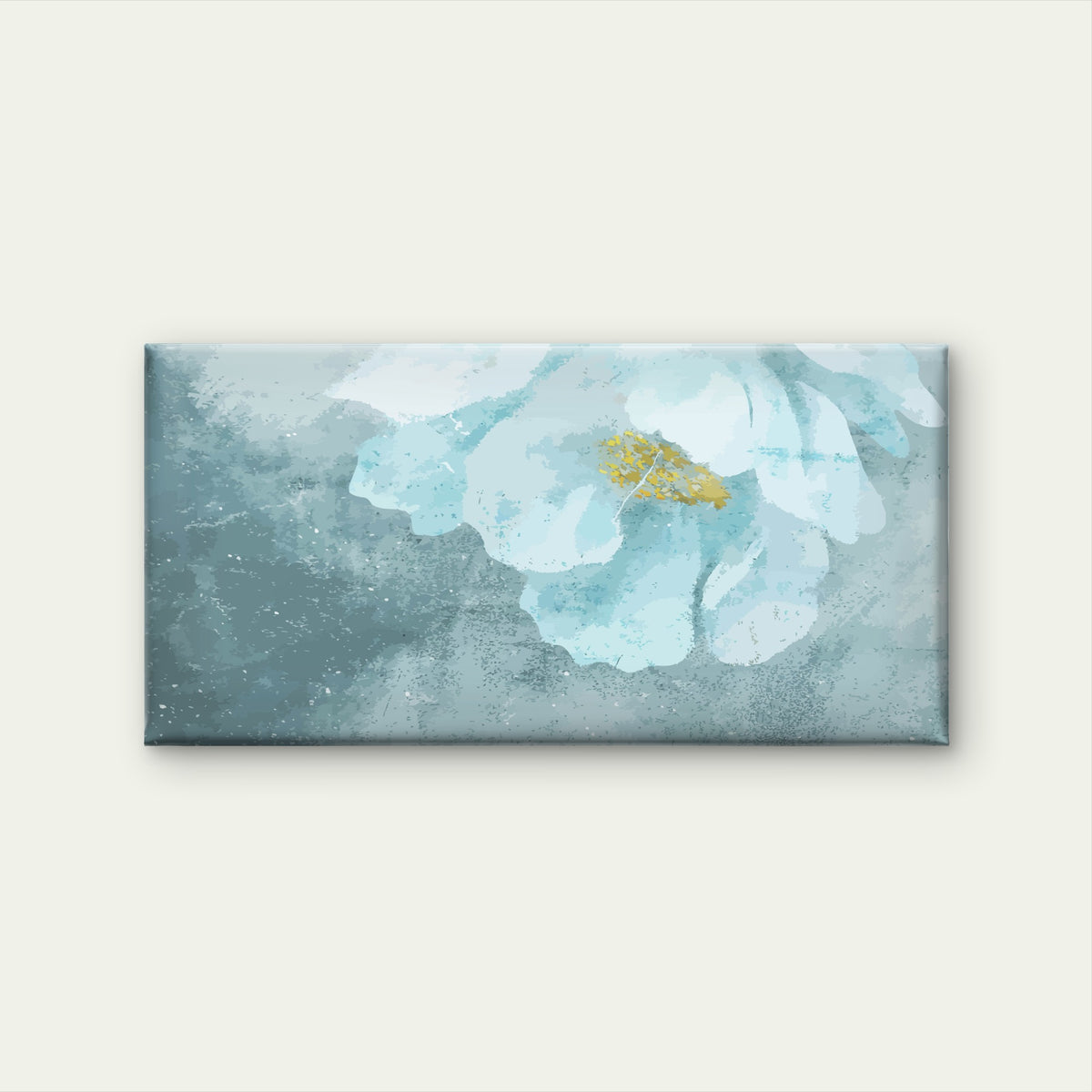 Light Blue Peony Flower Blossom Wall Art Canvas Office Home Framed 120x60cm
