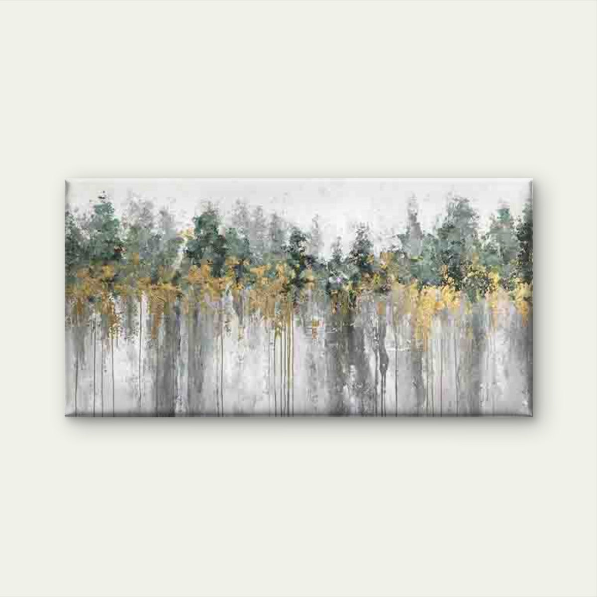 Abstract Forest Painting Wall Art Canvas Office Home Room Framed 120x60cm