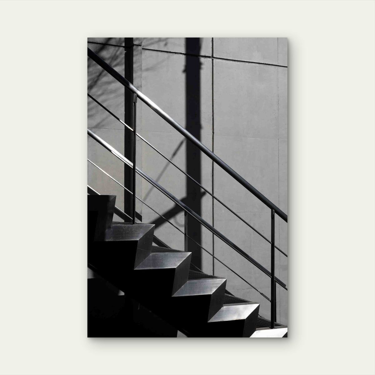 Abstract City Building Shadows 40x60cm Metal Print Ready to Hang