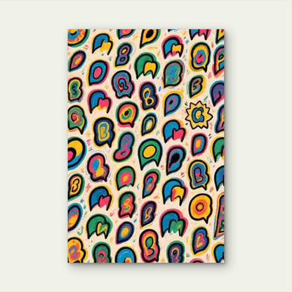 Abstract Colorful Patterns Metal Print Ready to Hang