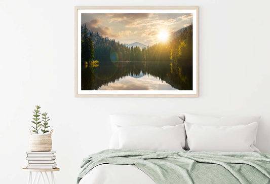 Peaceful Green Outdoor Environment with Lake Home Decor Premium Quality Poster Print Choose Your Sizes