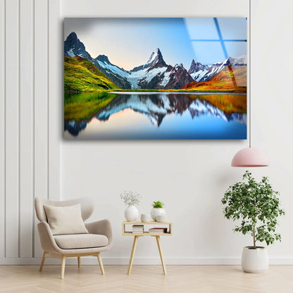 Mountain & Lake Scenery UV Direct Aluminum Print Australian Made Quality