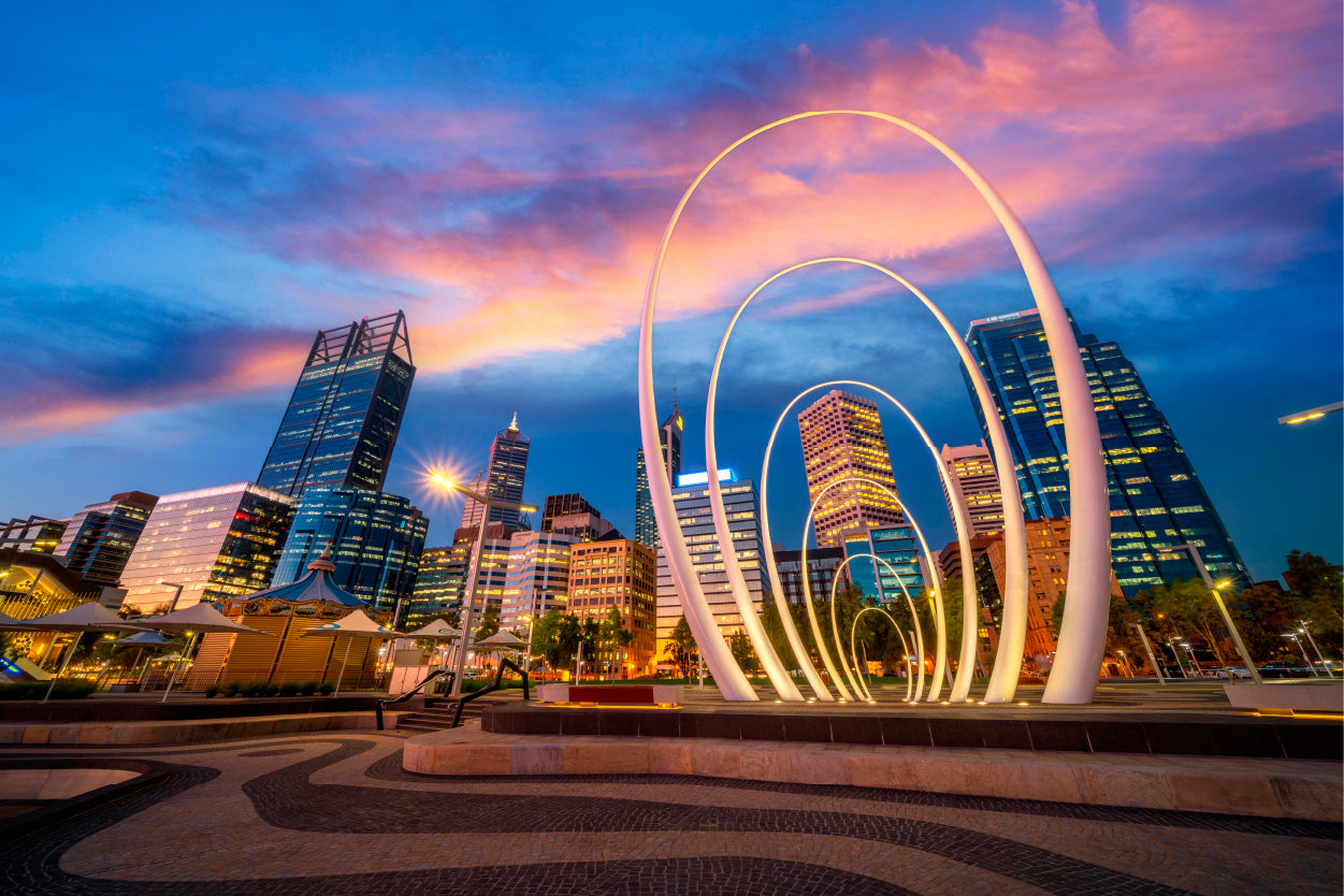 Elizabeth Quay Park Perth City Wall Art Decor 100% Australian Made