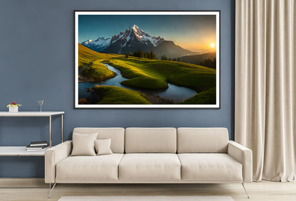 Sunrise over the Mountains Home Decor Premium Quality Poster Print Choose Your Sizes