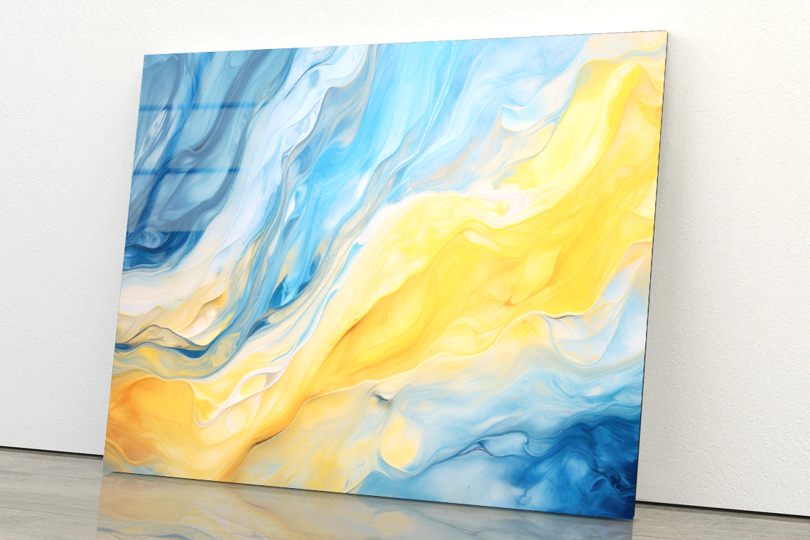 Abstract Marble Oil Paint Acrylic Glass Print Tempered Glass Wall Art 100% Made in Australia Ready to Hang