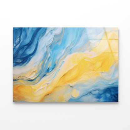 Abstract Marble Oil Paint Acrylic Glass Print Tempered Glass Wall Art 100% Made in Australia Ready to Hang