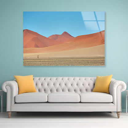 Hills, Sky in Namibia, Africa Acrylic Glass Print Tempered Glass Wall Art 100% Made in Australia Ready to Hang