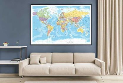 World Map Home Decor Premium Quality Poster Print Choose Your Sizes