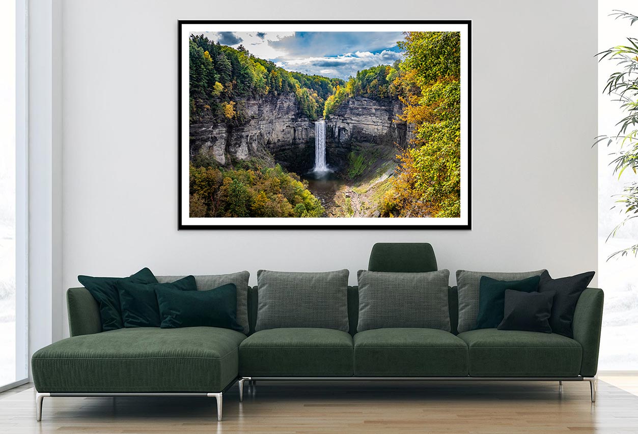 Autumn Forest With Finger Lakes Home Decor Premium Quality Poster Print Choose Your Sizes