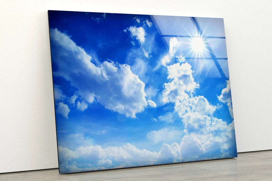 Sunshine Over Blue Sky UV Direct Aluminum Print Australian Made Quality