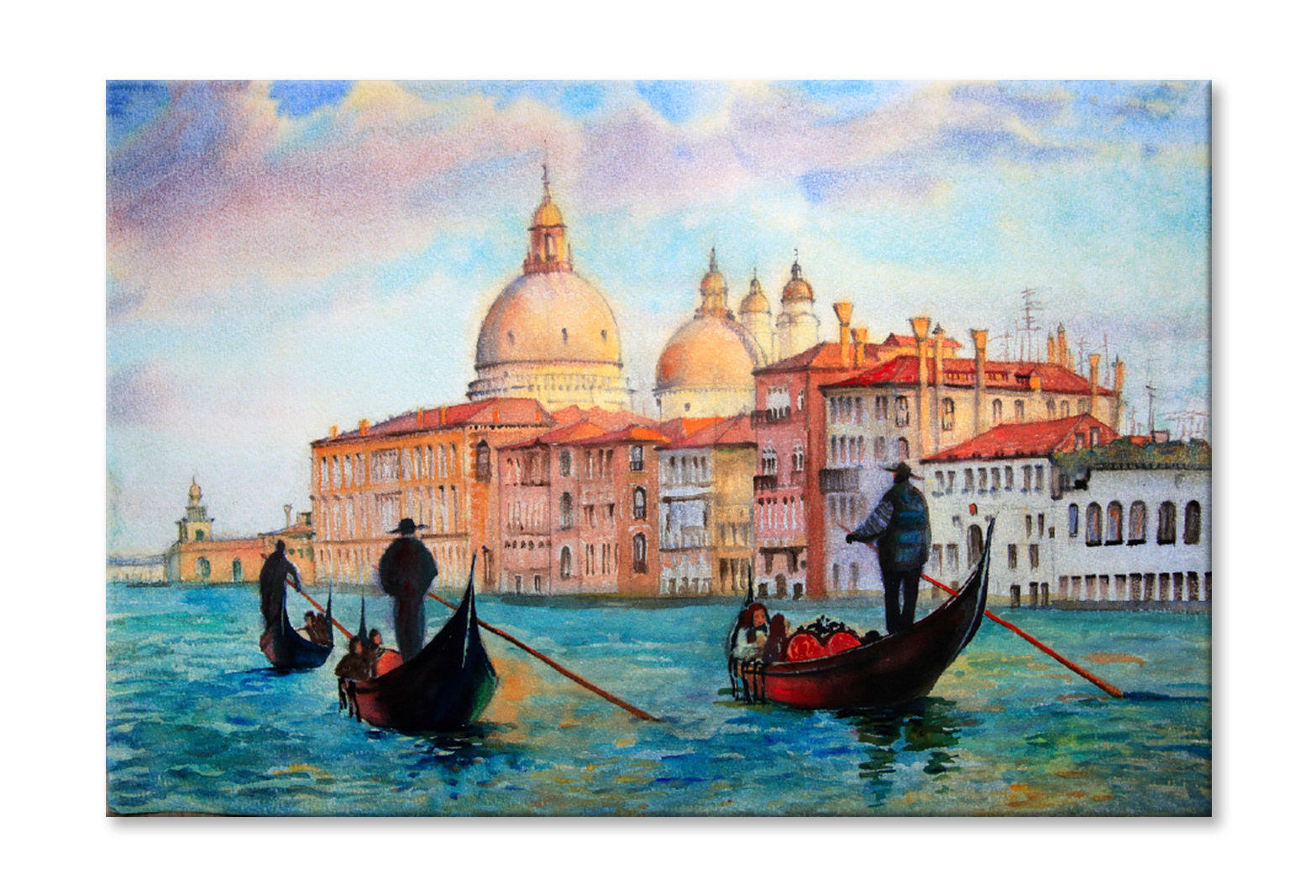 Painting Of Venice Italy Limited Edition High Quality Print Stretched Canvas None