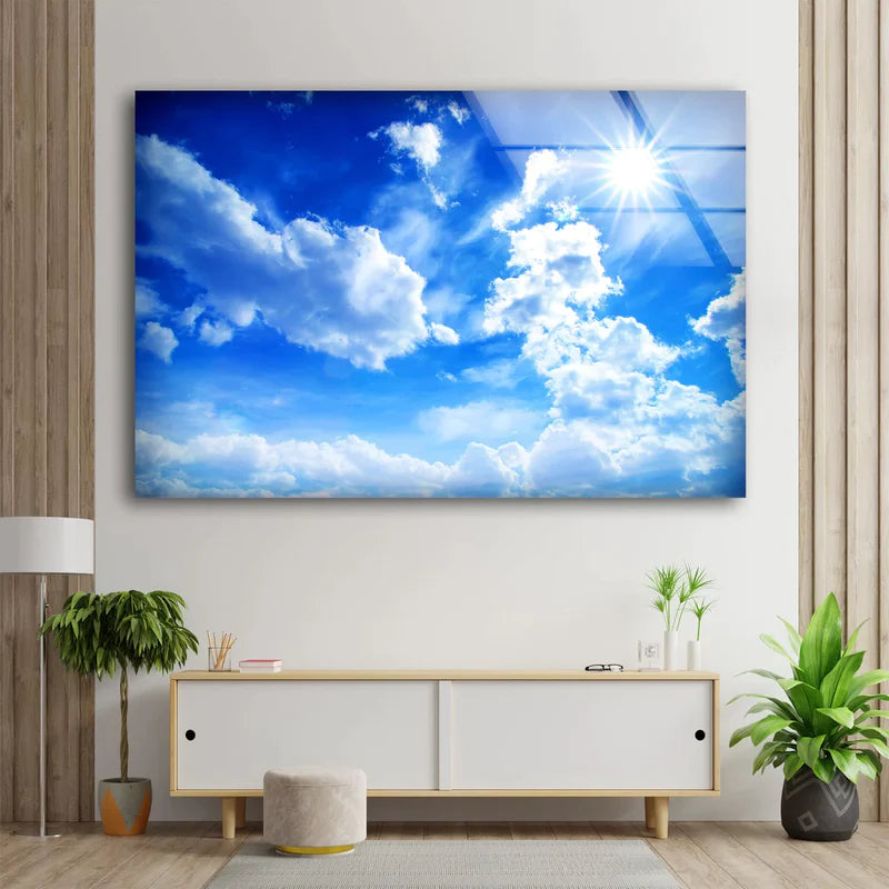 Sunshine Over Blue Sky UV Direct Aluminum Print Australian Made Quality