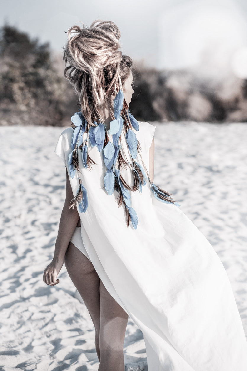 Girl on Sand Beach View Photograph Glass Framed Wall Art, Ready to Hang Quality Print