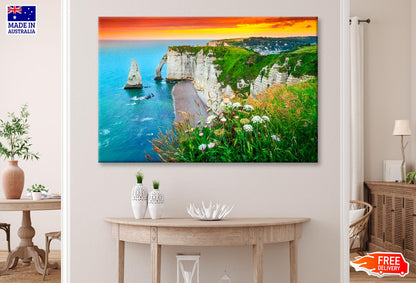 Beautiful Cliffs Aval of Etretat Wall Art Decor 100% Australian Made