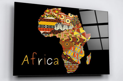 Africa Illustration Acrylic Glass Print Tempered Glass Wall Art 100% Made in Australia Ready to Hang