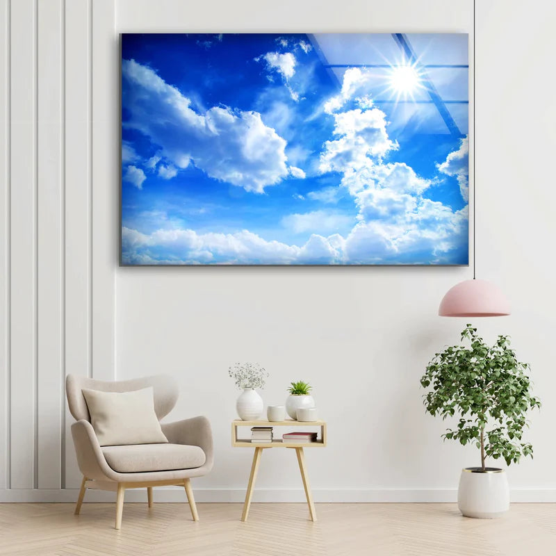 Sunshine Over Blue Sky UV Direct Aluminum Print Australian Made Quality